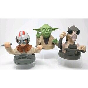 1999 Star Wars Phantom Menace & Anakin & Sebulba Set Of Three Lids KFC TACO BELL